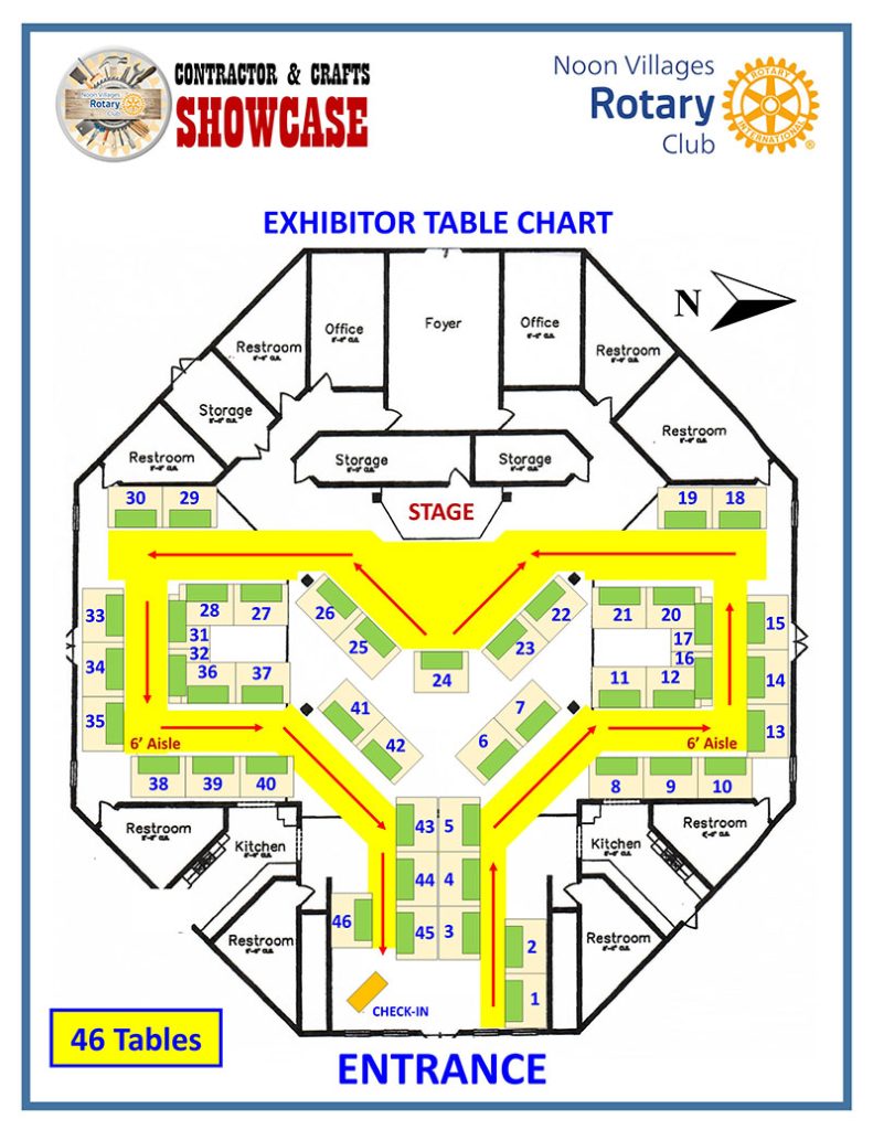 Contractors Showcase Exhibitor Tables - Rotary Club of the Villages Noon